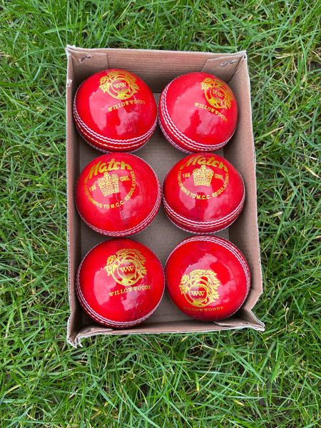Willow Woods Cricket Ball Match pack of 6